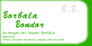 borbala bondor business card